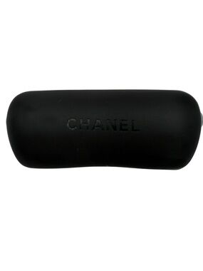 Chanel Black Hard Eyeglass Case CC Logo Vintage Sunglasses Case